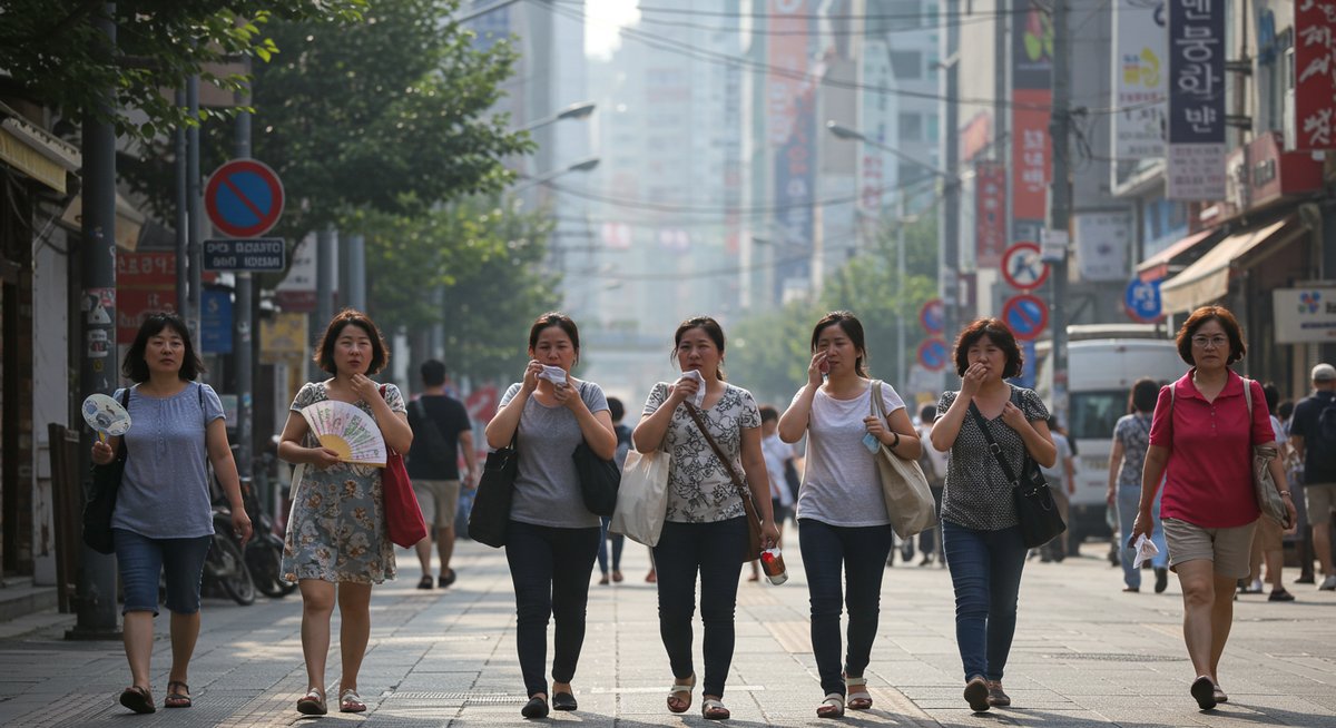 蒸し暑い 韓国 語